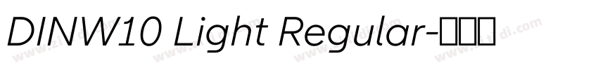 DINW10 Light Regular字体转换